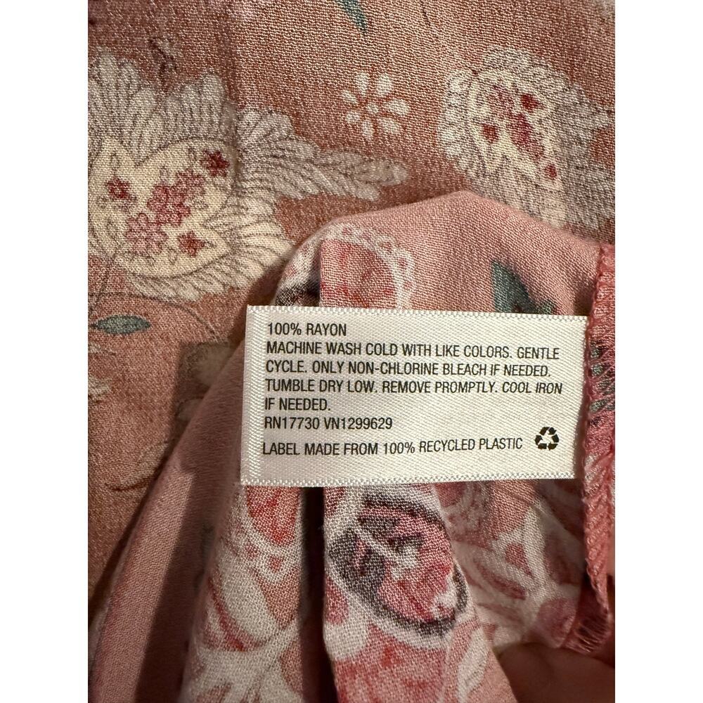 Knox Rose Boho Kimono Duster XL XXL NWT Rust Floral Lightweight Open Front - Picture 8 of 9